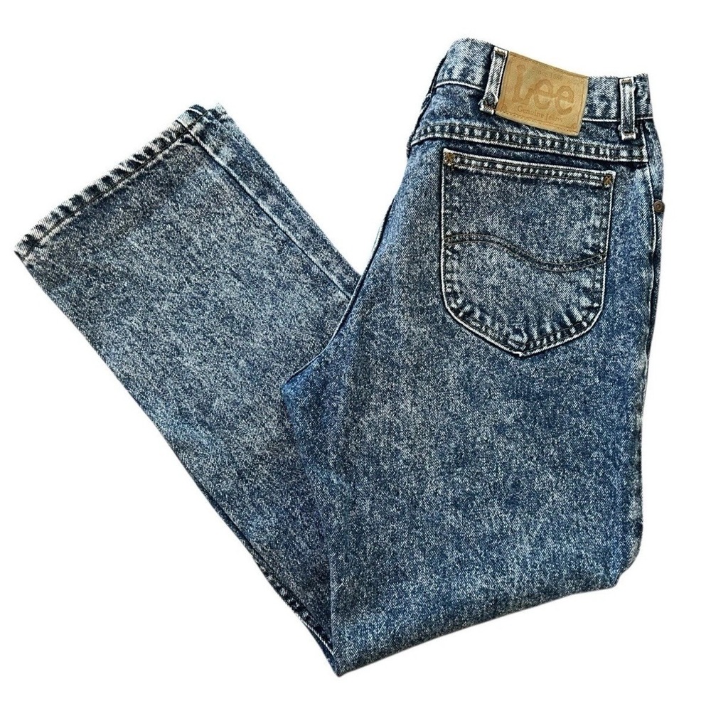 Vintage 80s Lee Riders Jeans Mens Tag 34x30, Measure 31x29 Acid Wash Made in USA